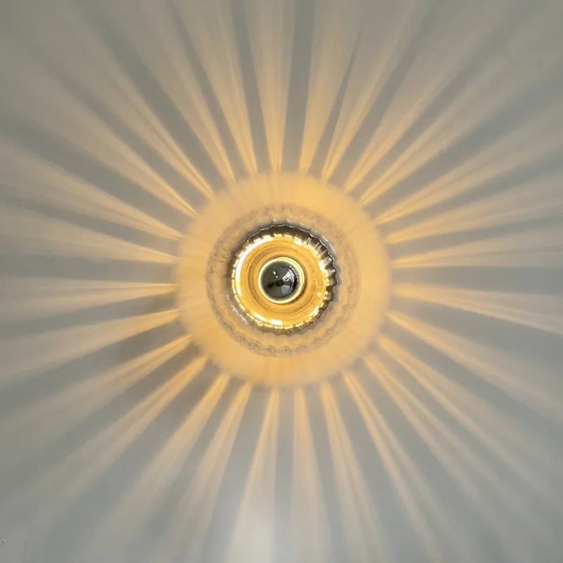 Scandinavische Bauhaus Wandlamp van Glas met Warm Witte LED Verlichting voor Binnen