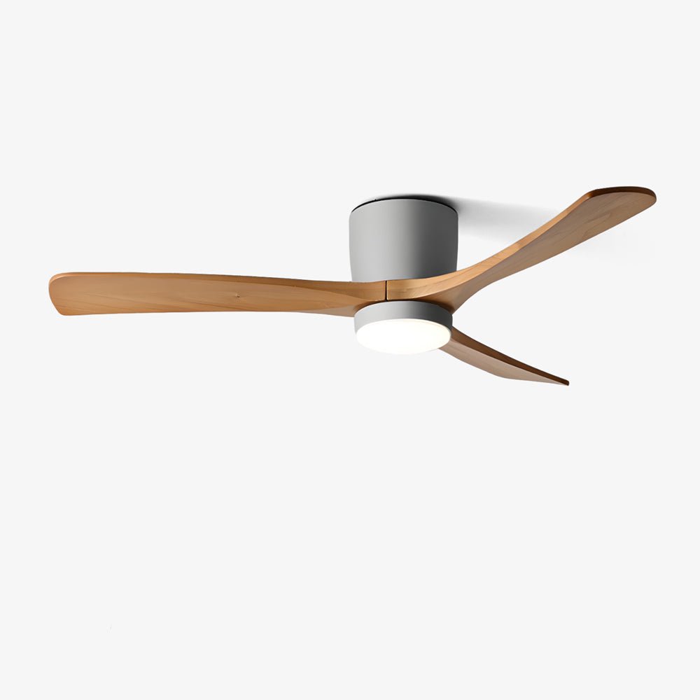 Nordic Houten Plafondventilator met LED Verlichting en Afstandsbediening - Stille Ventilator voor Binnen 1