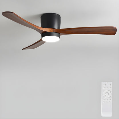 Nordic Houten Plafondventilator met LED Verlichting en Afstandsbediening - Stille Ventilator voor Binnen 15