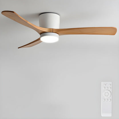 Nordic Houten Plafondventilator met LED Verlichting en Afstandsbediening - Stille Ventilator voor Binnen 16