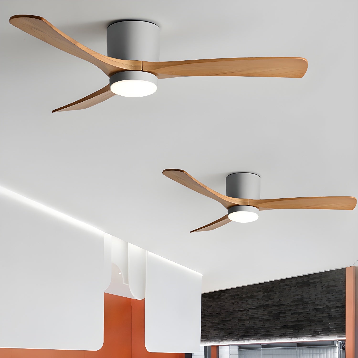 Nordic Houten Plafondventilator met LED Verlichting en Afstandsbediening - Stille Ventilator voor Binnen 2