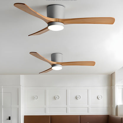 Nordic Houten Plafondventilator met LED Verlichting en Afstandsbediening - Stille Ventilator voor Binnen 8