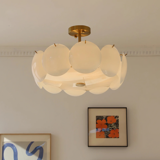 Handgemaakte Ronde Plafondlamp met Warm Licht 60cm