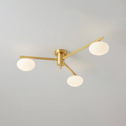 Plafondlamp met Minimalistisch Ontwerp en Ovale Glazen Bol voor Slaapkamer 0
