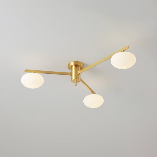 Plafondlamp met Minimalistisch Ontwerp en Ovale Glazen Bol voor Slaapkamer 0