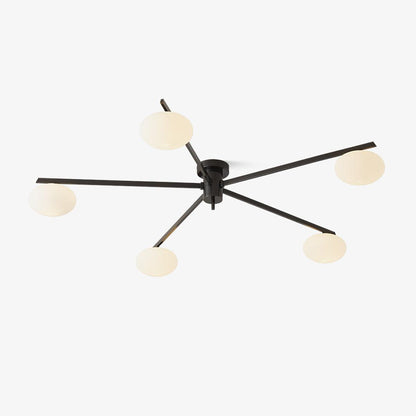 Plafondlamp met Minimalistisch Ontwerp en Ovale Glazen Bol voor Slaapkamer 1