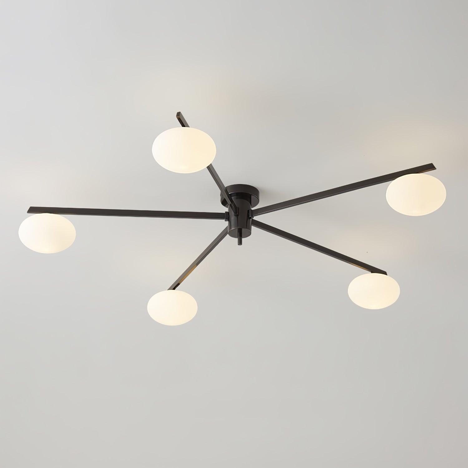 Plafondlamp met Minimalistisch Ontwerp en Ovale Glazen Bol voor Slaapkamer 10