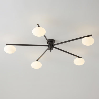 Plafondlamp met Minimalistisch Ontwerp en Ovale Glazen Bol voor Slaapkamer 10