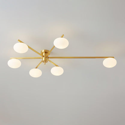 Plafondlamp met Minimalistisch Ontwerp en Ovale Glazen Bol voor Slaapkamer 11
