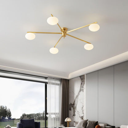 Plafondlamp met Minimalistisch Ontwerp en Ovale Glazen Bol voor Slaapkamer 5