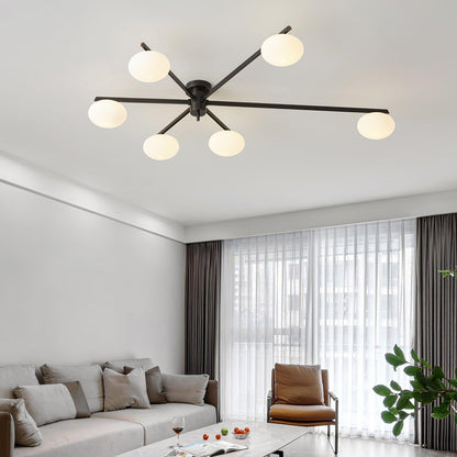 Plafondlamp met Minimalistisch Ontwerp en Ovale Glazen Bol voor Slaapkamer 6
