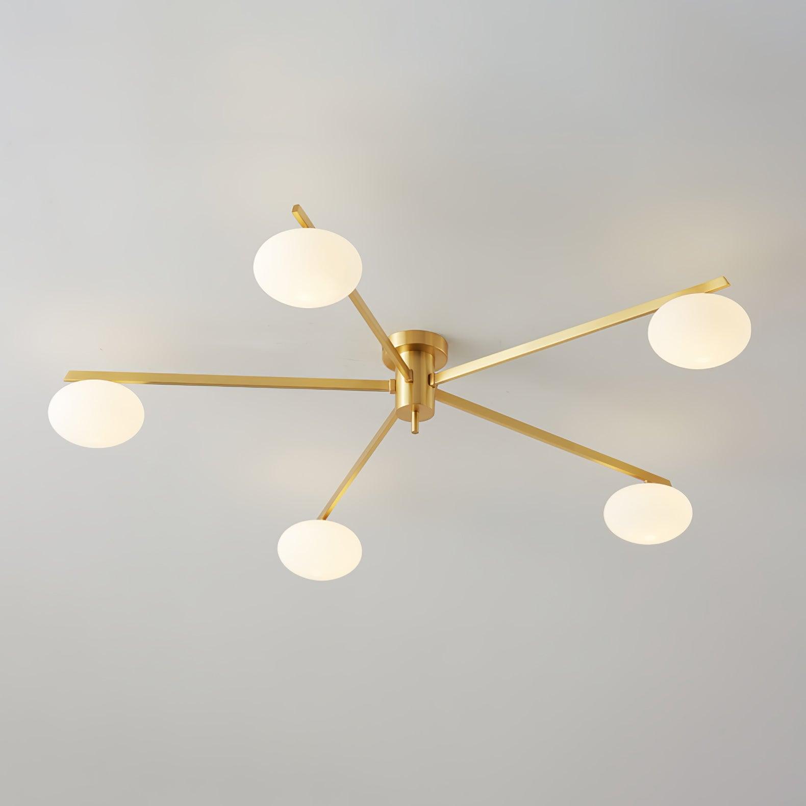 Plafondlamp met Minimalistisch Ontwerp en Ovale Glazen Bol voor Slaapkamer 8