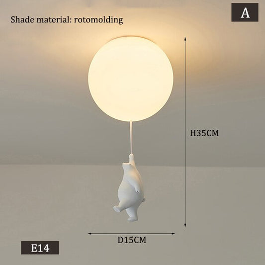 Plafondlamp met Teddyberen en Ballonnen voor Kinderkamer Decoratie 0