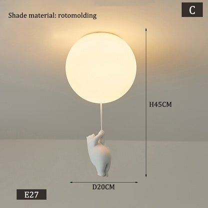 Plafondlamp met Teddyberen en Ballonnen voor Kinderkamer Decoratie 20