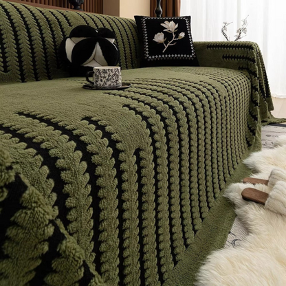 Pluche Bankhoes in Vintage Stijl met Getufte Afwerking en Antislip Ontwerp 5