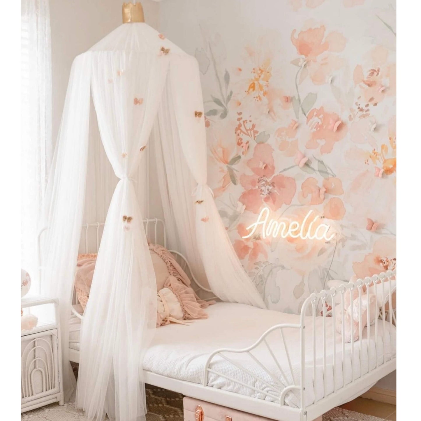 Prinsessen Bedgordijn - Magisch Kinderkamer Gordijn in 6 Kleuren, Katoen/Polyester 1