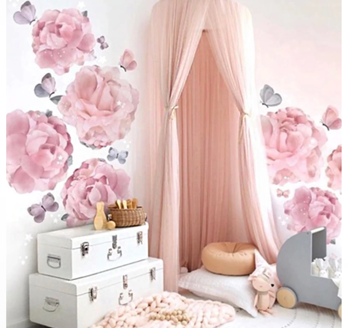 Prinsessen Bedgordijn - Magisch Kinderkamer Gordijn in 6 Kleuren, Katoen/Polyester 6