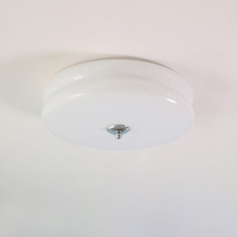 Retro Art Deco Plafondlamp met Dimbare LED Goud Wit