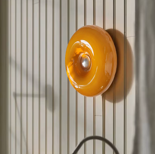 Retro Bauhaus Wandlamp en Tafellamp met Touch-Dimfunctie – Helder Oranje Multifunctionele Lamp 1