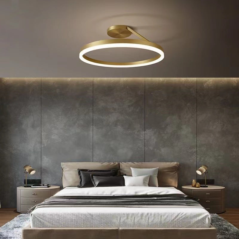 Halo LED Plafondlamp in Minimalistisch Scandinavisch Design Goud