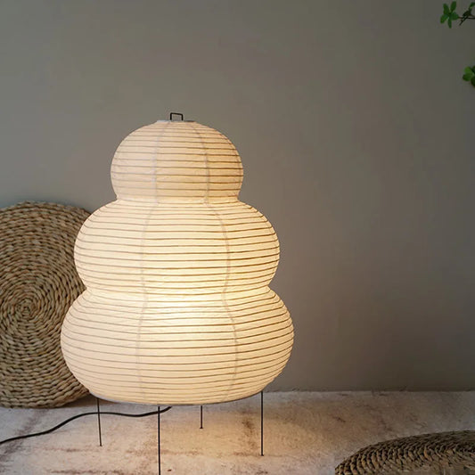 Dimbare Rijstpapier Vloerlamp – Japans Design