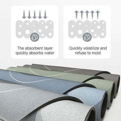 Sneldrogende Badmat van Microvezel voor Ultiem Comfort en Absorptie - 50 x 80 cm, Grijs, Beige, Blauw, Groen 4