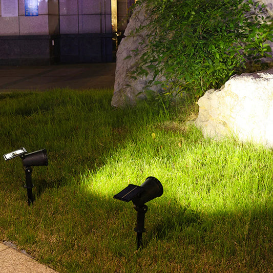 Solar Spotlight Tuin - Set van 2 met Verstelbare Hoek en 9 Kleuren Licht Default