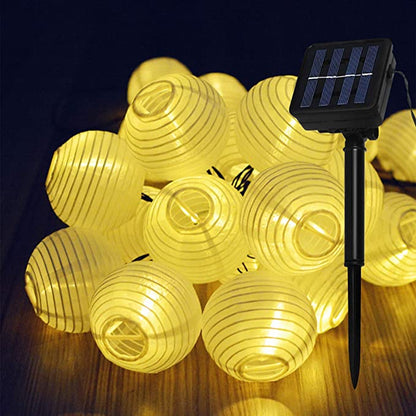 Solar Led-Lantaren Buiten Lichtslang met Schemersensor Warm Wit