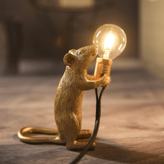 Speelse Tafellamp in Uniek Muisontwerp – Creatieve Verlichting voor Tafel of Kast 0
