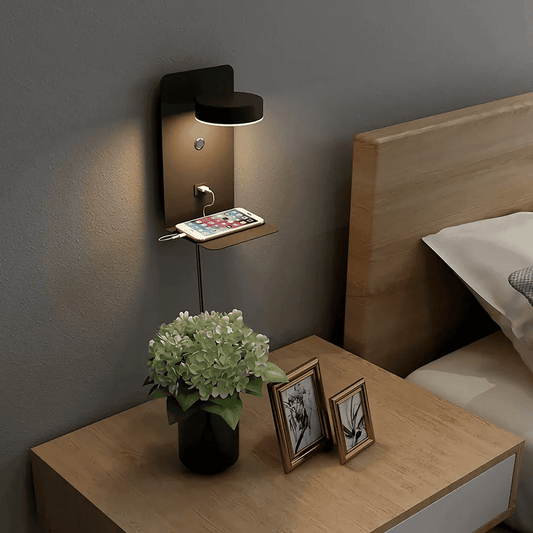 Stijlvolle Bedlamp met Warme Gloed voor Slaapkamer en Leesruimte - Elegant Bedlampje 0