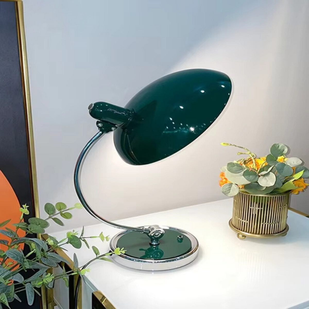 Tafellamp met Bauhaus Design en Scandinavische Stijl voor Bureau en Nachtkastje Groen