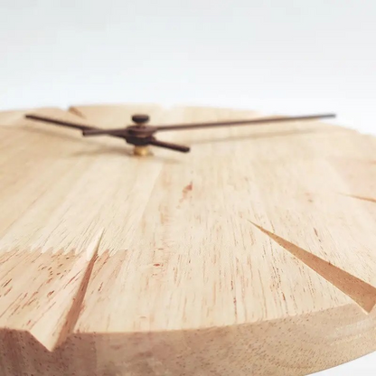 Tijdloze Houten Wandklok - Minimalistische Slingerklok van Massief Hout voor Binnengebruik 2