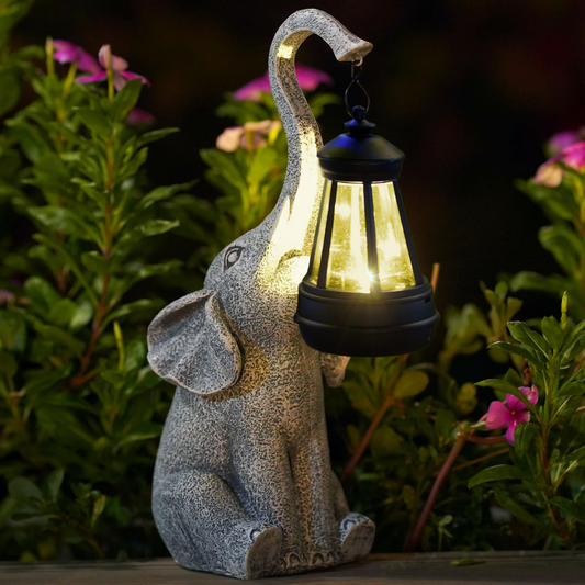 Tuinlamp Olifant op Zonne-energie – Charmante Tuinverlichting voor Binnen en Buiten 0
