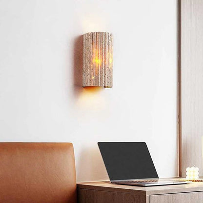 Wandlamp van Natuursteen met Halve Cilinder en Modern Ontwerp