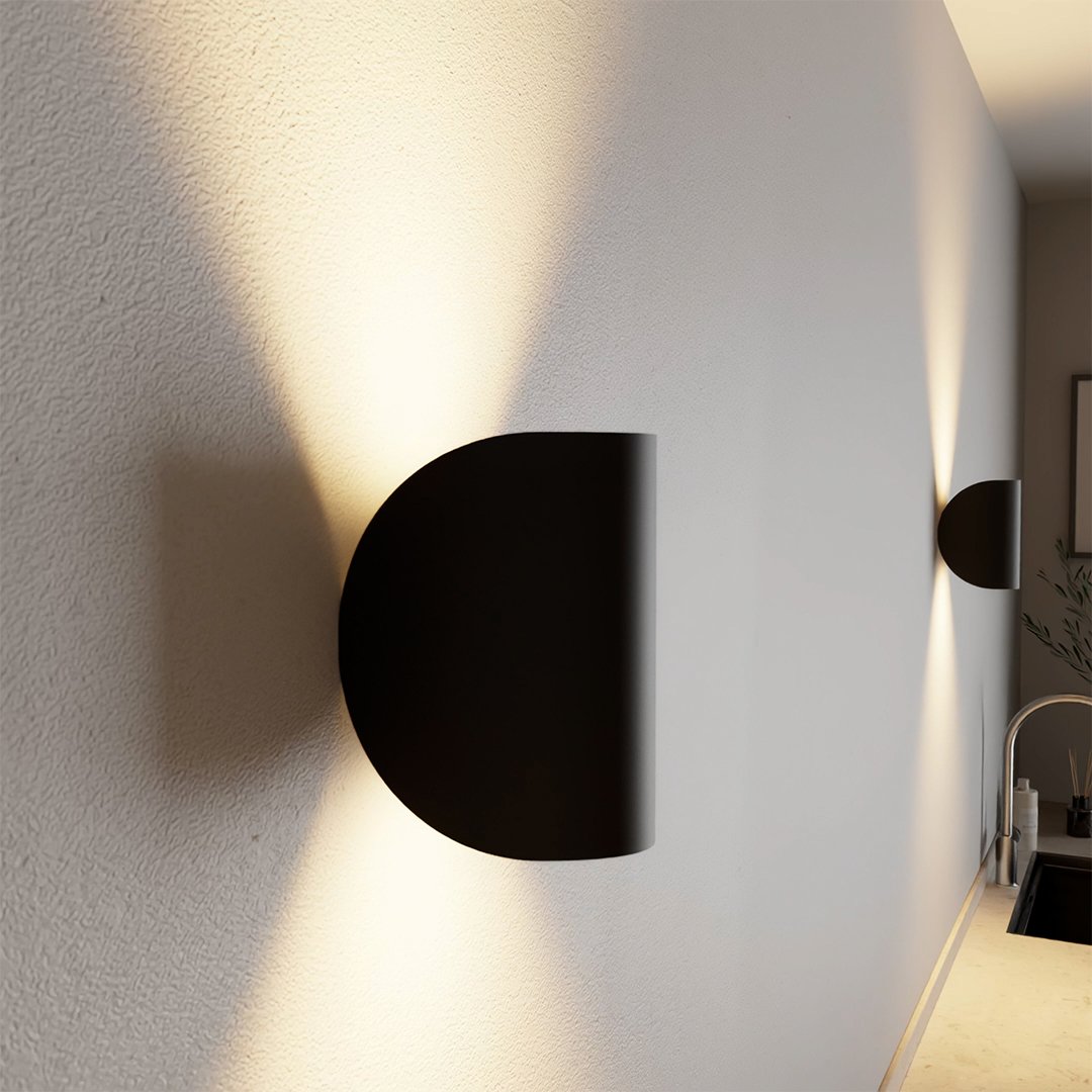 LED Wandlamp Halve Maan Verstelbaar - Modern Design voor Binnen en Buiten