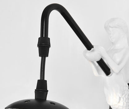 Vintage Zeemeermin Wandlamp Zwart en Goud – Unieke Muurlamp voor Binnengebruik 5