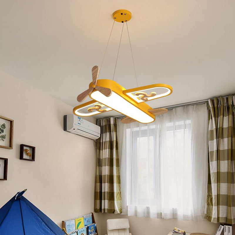 Vliegtuigvormige LED Hanglamp voor Kinderkamer met Afstandsbediening – Dimbare Kroonluchter 8