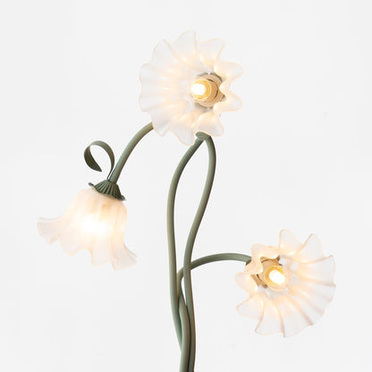 Vloerlamp Calla Bloemen - Matte Groene Staande Lamp met Witte Bloemen voor Woonkamer Decoratie 6