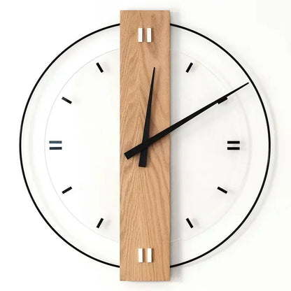 Wandklok met Minimalistisch Design en Houten Afwerking 3
