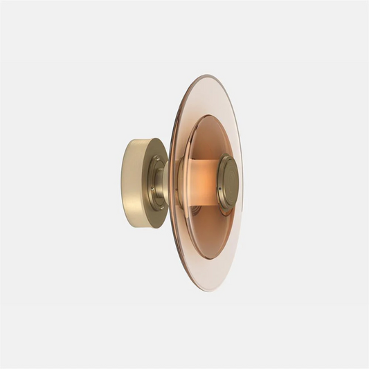 Ronde Wandlamp Goud met Elegante LED Verlichting