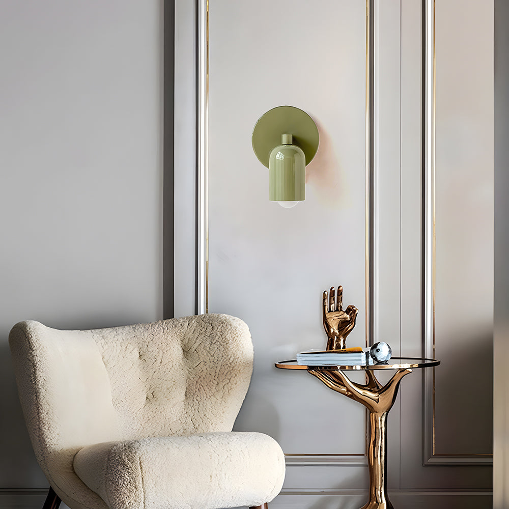 Wandlamp voor Binnen met Minimalistisch Ontwerp en Glazen Kap