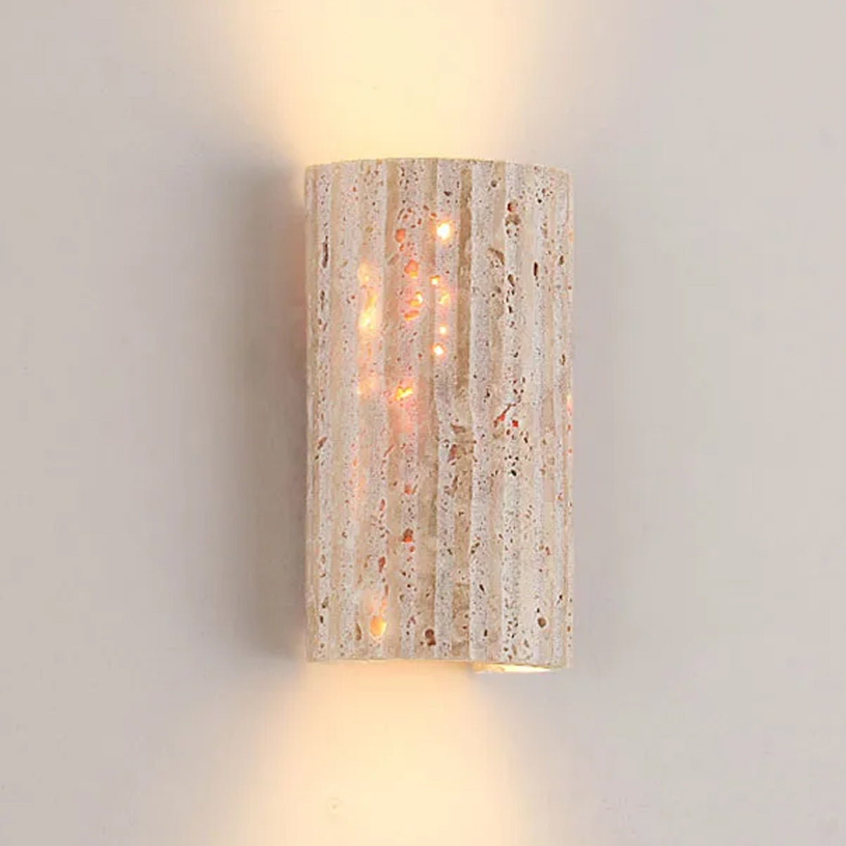 Wandlamp van Natuursteen met Halve Cilinder en Modern Ontwerp