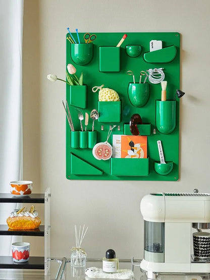 Wandopbergrek met Haken en Vakken voor Kantoor en Keuken – 68 x 52 cm Organisatieoplossing 5