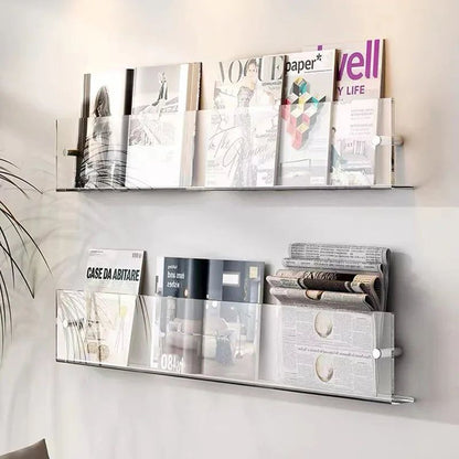 Wandplank van Acryl voor Tijdschriften - Minimalistisch en Modern Ontwerp voor Woonruimtes 0