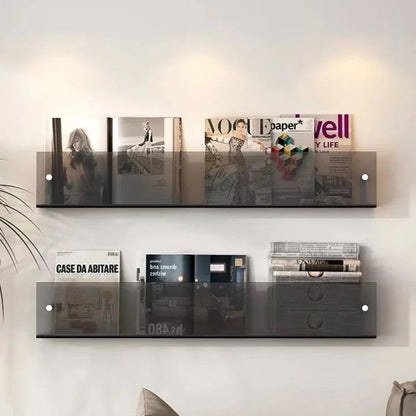Wandplank van Acryl voor Tijdschriften - Minimalistisch en Modern Ontwerp voor Woonruimtes 1