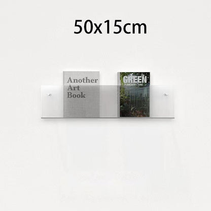 Wandplank van Acrylaat voor Tijdschriften – Modern 50x15x5 cm Wandplanken voor Boeken en Vinyl 10