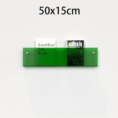 Wandplank van Acrylaat voor Tijdschriften – Modern 50x15x5 cm Wandplanken voor Boeken en Vinyl 27