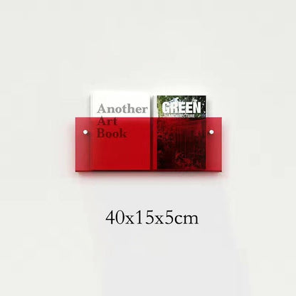 Wandplank van Acrylaat voor Tijdschriften – Modern 50x15x5 cm Wandplanken voor Boeken en Vinyl 29