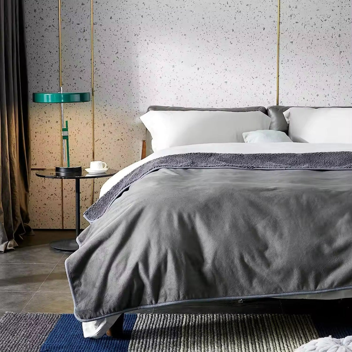 Waterdichte Fleece Deken met Zachte Textuur voor Bed en Bank