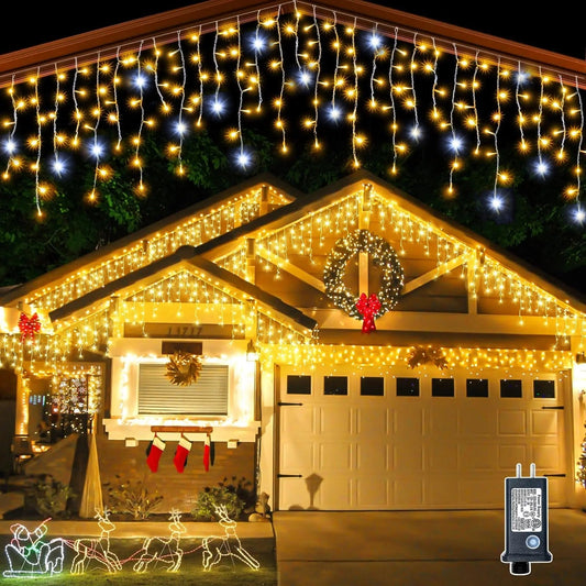 Weerbestendig LED Lichtgordijn voor Buitenverlichting – Feestelijke Decoratie voor Tuin en Balkon 0